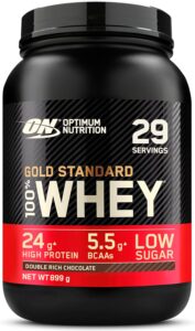 Optimum Nutrition Gold Standard 100% Whey, Proteinpulver, Geschmack Double Rich Chocolate, 899g, 29 Portionen