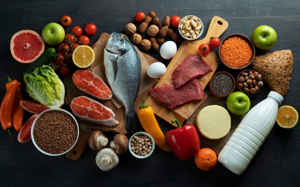 Lebensmittel für Fitness Muskelaufbau